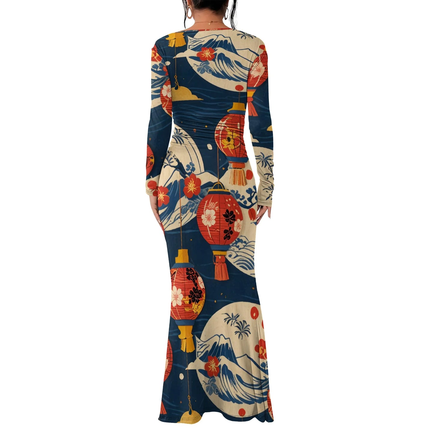 Women's 2025 Summer Casual Long Dresses Off Shoulder Long Sleeve Dress